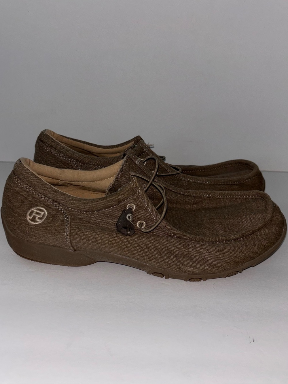 Roper Chillin Driving Moc Womens Size 9.5 Tan Slip On Casual Shoes